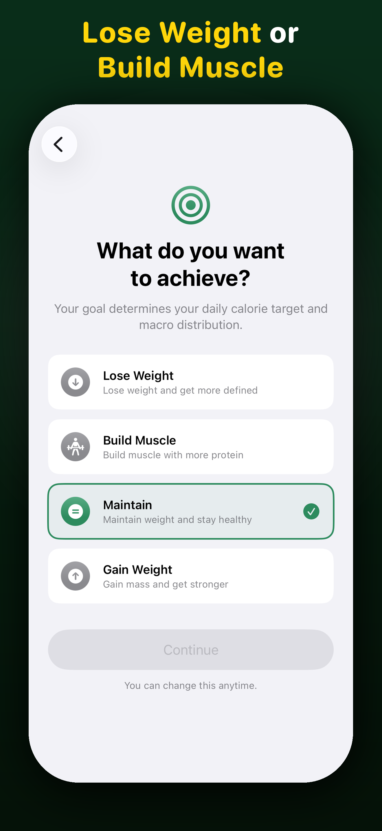 Choose Your Goal