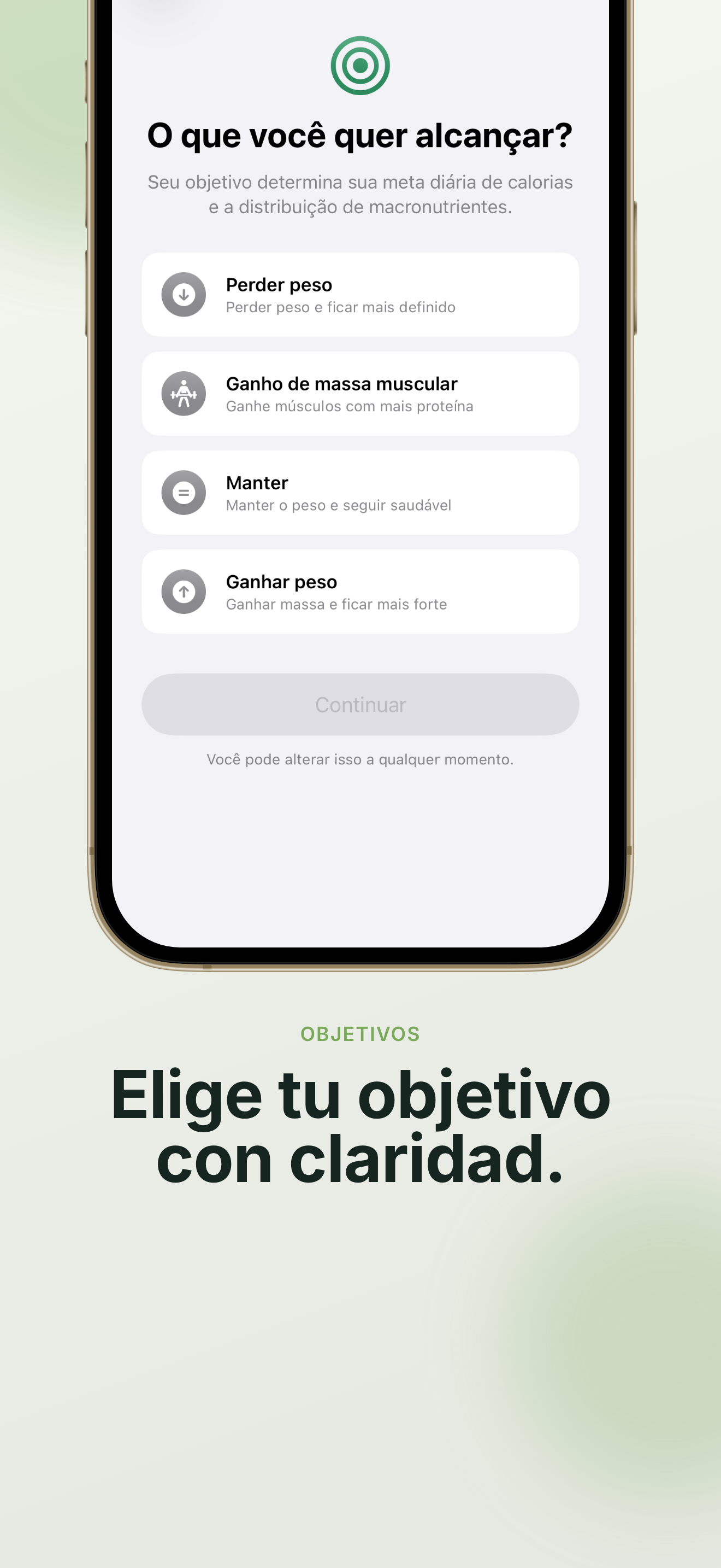 Elegir objetivo