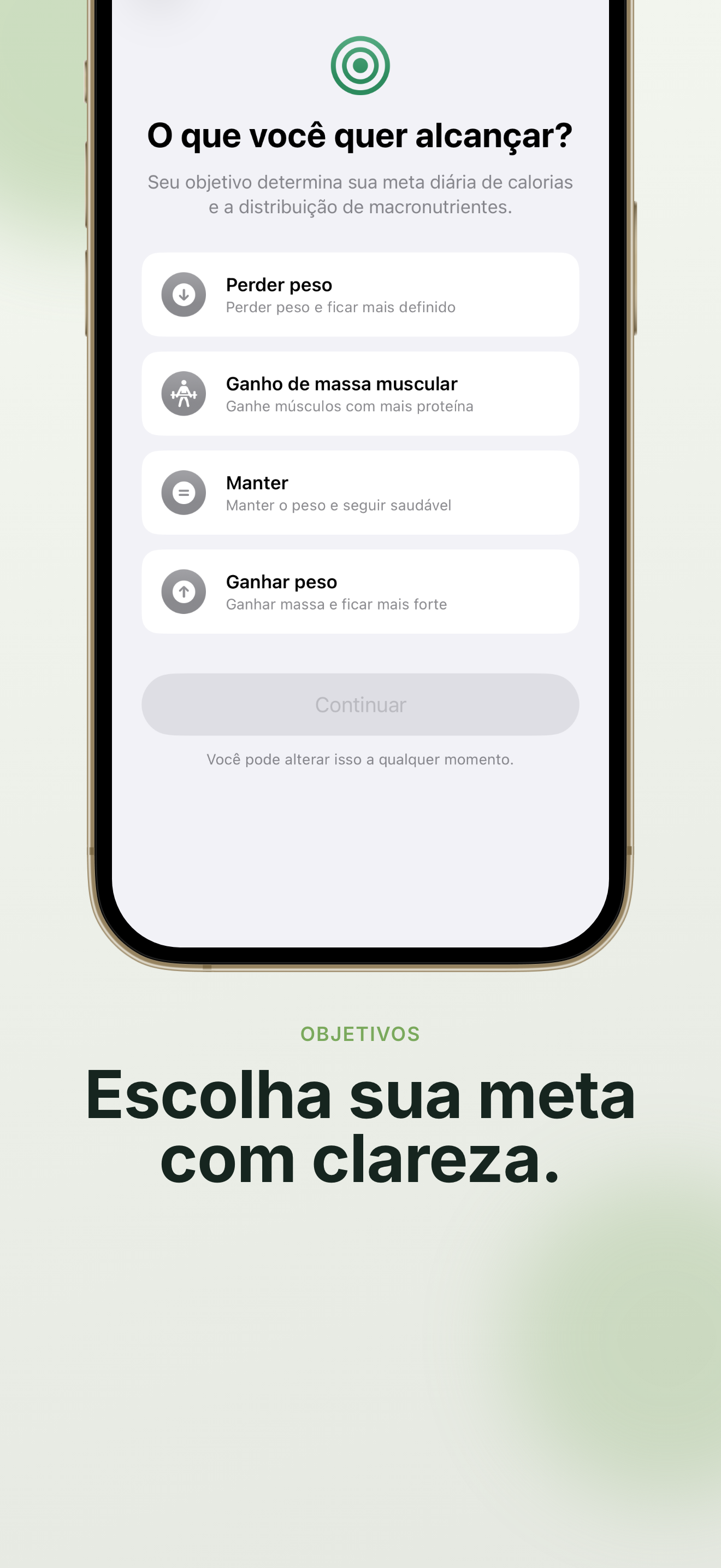Escolher objetivo